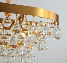 Load image into Gallery viewer, Modern Glass Crystal Droplet Chandelier
