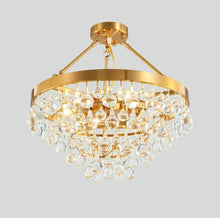 Load image into Gallery viewer, Modern Glass Crystal Droplet Chandelier