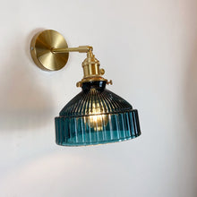Load image into Gallery viewer, Blue Vintage Glass Wall Lamps