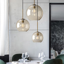 Load image into Gallery viewer, Glass Globe Modern Glass Pendant Lights for Dining Table
