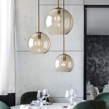 Load image into Gallery viewer, Glass Globe Modern Glass Pendant Lights for Dining Table