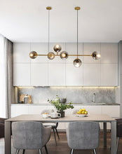 Charger l'image dans la galerie, Gold Modern Multi-Bulb Chandelier