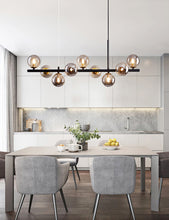 Load image into Gallery viewer, Smokey Gray Glass Chandelier