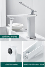 Charger l'image dans la galerie, White and chrome modern bathroom faucet