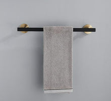 Load image into Gallery viewer, Black & Gold Bathroom Hardware Set