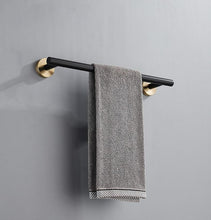 Load image into Gallery viewer, Towel Bar in Black and Gold