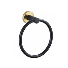 Load image into Gallery viewer, Black & Gold Bathroom Hardware Set