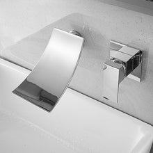 Load image into Gallery viewer, Chrome Curved Waterfall Wall Mounted Faucet