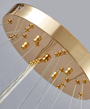 Charger l'image dans la galerie, Lustre à anneaux en cristal de verre