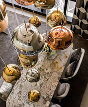 Load image into Gallery viewer, Reflective warped glass pendant lights