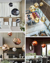 Load image into Gallery viewer, warped glass pendant lights for kitchens
