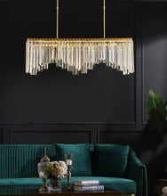Charger l'image dans la galerie, Glass and Polished Copper Modern Chandelier