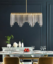 Charger l'image dans la galerie, Polished Copper Modern Glass Chandelier
