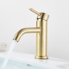 Charger l'image dans la galerie, PowderRoom and Master Bathroom Modern Brushed Gold Bathroom Faucet
