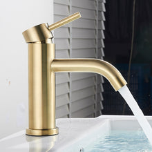 Charger l'image dans la galerie, Single Handle Modern Brushed Gold Bathroom Faucet