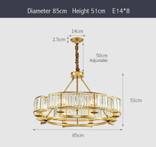 Charger l'image dans la galerie, Classic Size Jaime Chandelier Dimensions