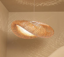 Load image into Gallery viewer, Modern Bamboo Woven Pendant Light
