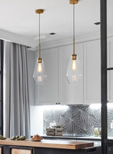 Charger l'image dans la galerie, Brass Modern Glass Pendant Light