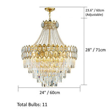Charger l'image dans la galerie, Caspian glass crystal chandelier dimensions