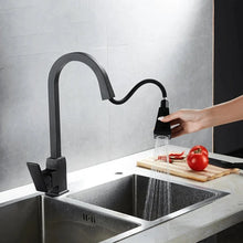 Charger l'image dans la galerie, Pull out matte black modern style kitchen faucet