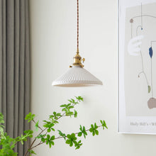 Charger l'image dans la galerie, vintage white ceramic retro pendant lights
