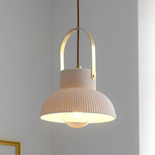 Load image into Gallery viewer, Japandi Style Ribbed Ceramic Pendant Lights
