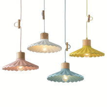 Load image into Gallery viewer, Set of colorful pendant lights on a white background

