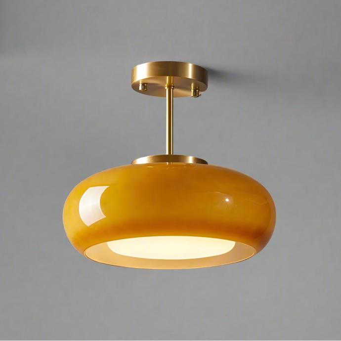 Alfred Circular Glass Ceiling Light by Focal Decor