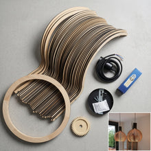 Cargar imagen en el visor de la galería, Handcrafted Wood Pendant Lights
