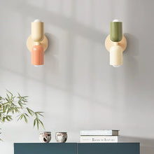 Load image into Gallery viewer, Colorful Minimalist Two-Bulb Wall Sconce
