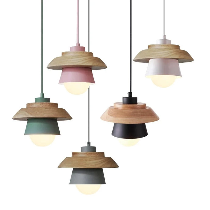 Modern Nordic Style Wood Pendant Lights