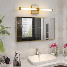 Load image into Gallery viewer, matte gold vanity two-bulb wall light
