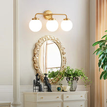 Load image into Gallery viewer, Modern Three-Bulb Frosted Glass Vanity Light
