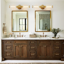 Load image into Gallery viewer, fluted glass mirror bathroom lighting

