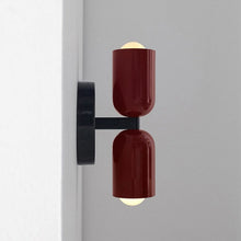 Load image into Gallery viewer, Colorful Minimalist Two-Bulb Wall Sconce
