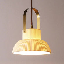 Load image into Gallery viewer, Japandi Style Ribbed Ceramic Pendant Lights
