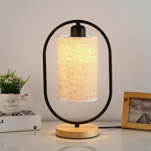 Load image into Gallery viewer, Nordic Wood Base Modern Table Lamp
