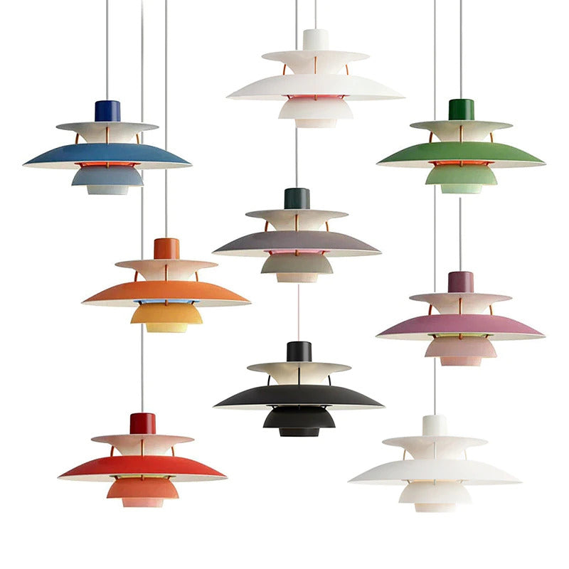 Ozella modern retro style colorful pendant lights