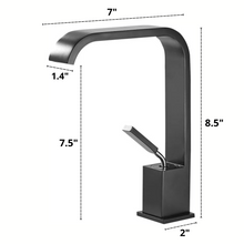 Load image into Gallery viewer, Single Hole Modern Style Bathroom Faucet Dimensions
