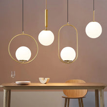 Load image into Gallery viewer, frosted glass globe Nordic pendant lights
