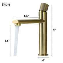 Load image into Gallery viewer, Levi Modern Slim Bathroom Faucet Short Dimensions
