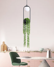 Load image into Gallery viewer, planter vine holding pendant light fixture
