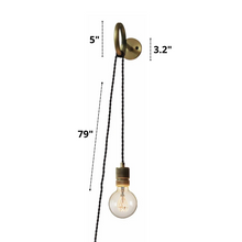 Load image into Gallery viewer, vintage hanging ring wall sconce dimensions

