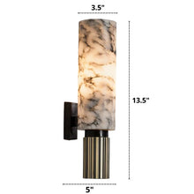 Load image into Gallery viewer, White Marble Wall Sconce Dimensions
