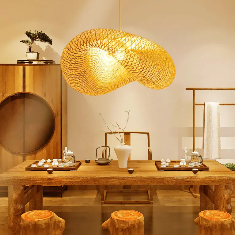 Handcrafted Bamboo Ceiling offers Lamps, woven bamboo lamp