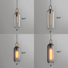 Load image into Gallery viewer, cylinder Hilde glass pendants dimensions
