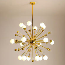 Load image into Gallery viewer, Modern gold glass globe chandelier
