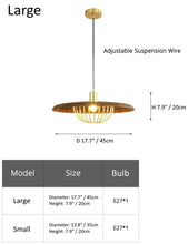 Load image into Gallery viewer, Modern Japanese Pendant Light Dimensions

