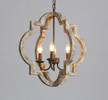 Load image into Gallery viewer, Retro weathered wooden pendant lights
