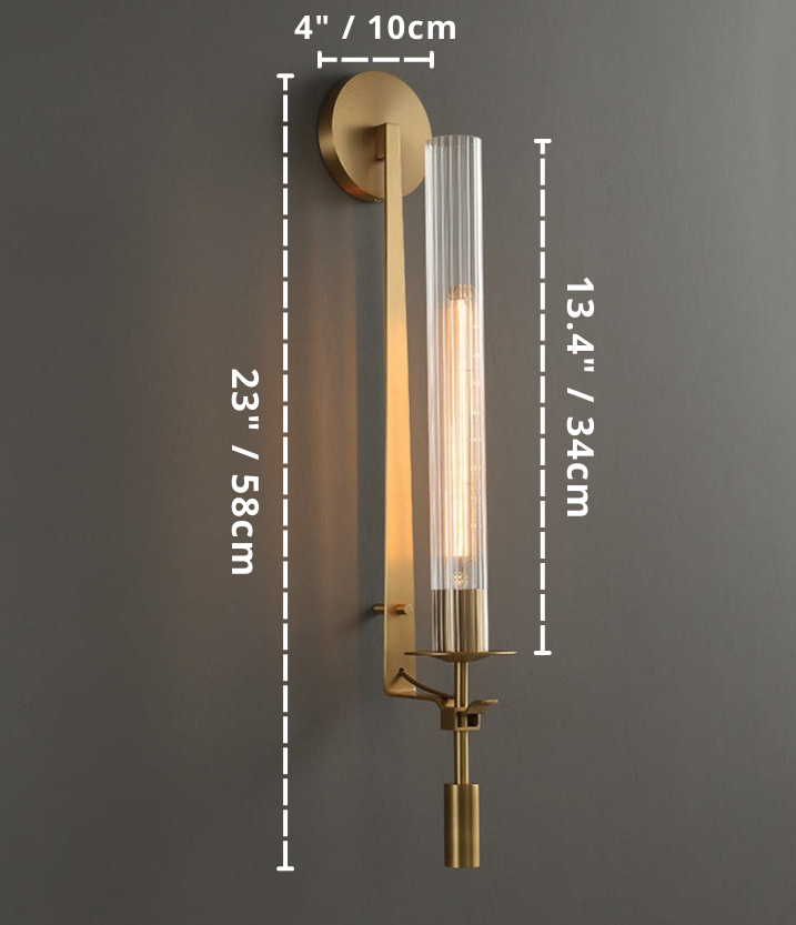 Modern Fluted Glass Wall Sconce